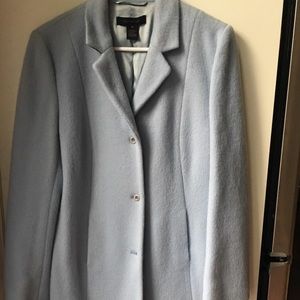 Limited Baby Blue Long Wool Coat